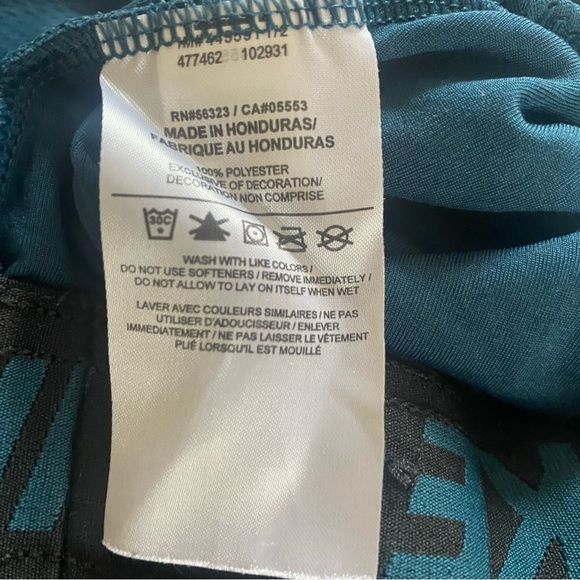 Nike Dri-Fit Green/Blue  Mesh Elastic Waist Long Athletic Shorts Sz M - Picture 9 of 9